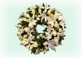 Wreath  White Lilies