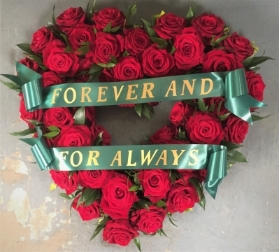 Heart Wreath with Roses