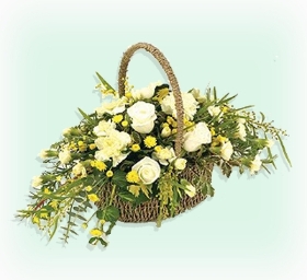 White Rose Trug Basket