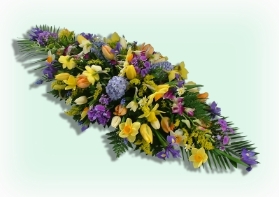 Double Ended Display   Yellow Lilac and Purple