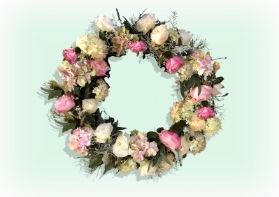 Wreath  Pink and White