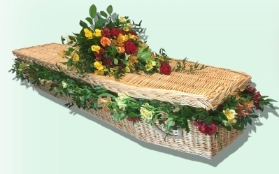 Natural Burial garland   Mixed Alstromeria