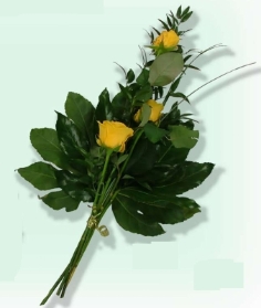 Hand Tied Spray   Yellow Roses